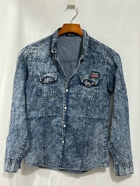 Uuyuk - Acid Wash Denim Shirt